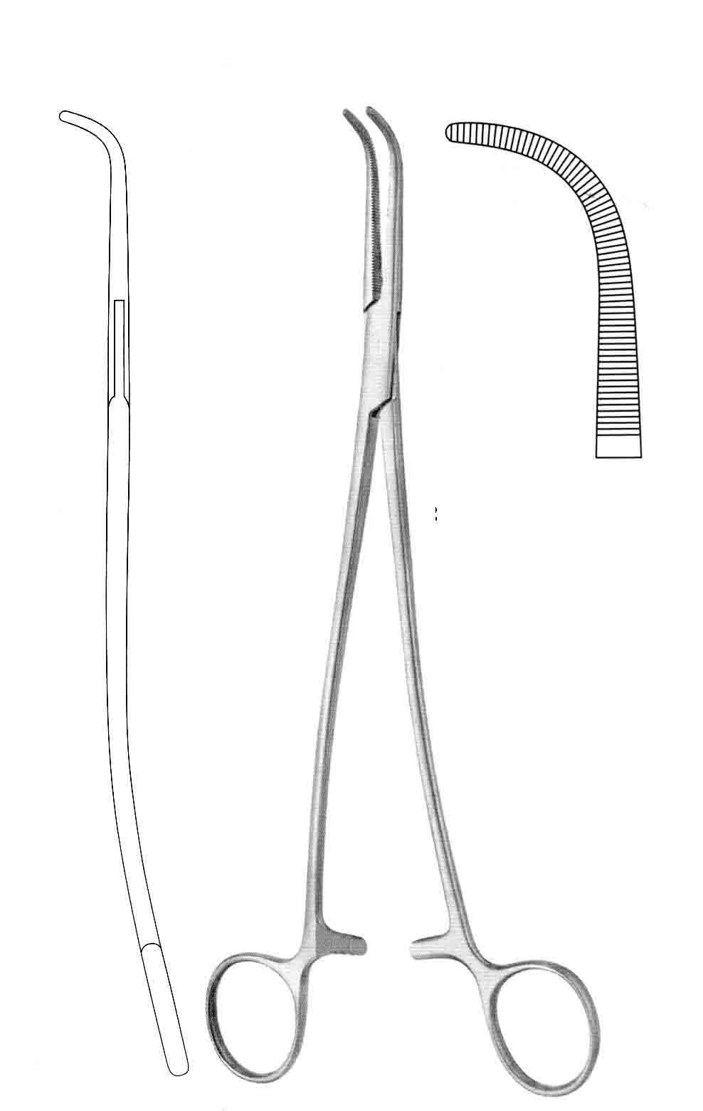 HEMOSTATİK KLEMP EĞRİ 24CM